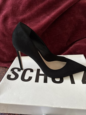 #ad NIB Schutz Lou High Stiletto Pump Black Suede Women’s Size 8.5 $49.99