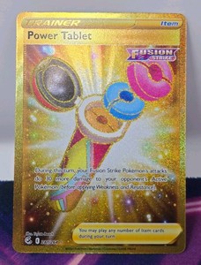 gold power tablet pokemon card 55 PCS Ultra Rare Gold Cards Packs, Fun Combination Rare Cards, Foil Cards,  Vmax V EX GX TCG Rare Golden Cards, for Fans Kids Birthday Party Favors  Gifts Table Top Collectibles : main image 1