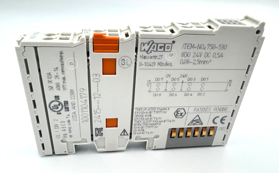 WAGO 750-530 8-Ch Digital Output Module 24VDC 0.5A –Free 2nd Day Air Shipping - Image 3 of 4