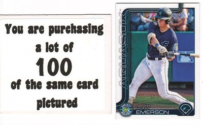 x100 Colt Emerson 2025 Topps Pro Debut #33 Rookie Card RC lot Seattle Mariners!!