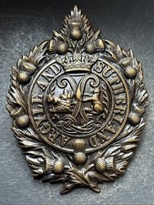 Argyll And Sutherland Highlanders Officers Bronze British Army Cap badge