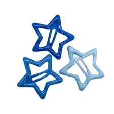 15Pcs Blue Star Hairpin Fashion Women Alloy Side Hair Barrettes Cool Girls Co...