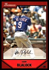 Hank Blalock 2007 Bowman #153 Texas Rangers MLB READ FREE SHIPPING AutographDen