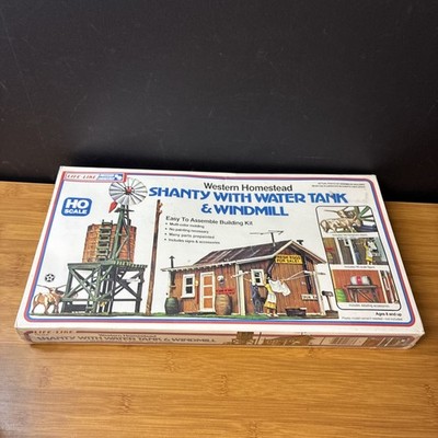 Life-Like Train HO Scale Western Homestead Shanty Water Tank Windmill New Sealed
