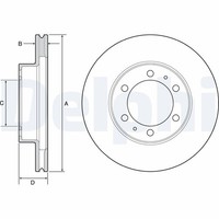 2X Delphi Bremsscheibe BG4557 FüR FJ Hilux Toyota Cruiser 8 Pick Up 7 Fortuner