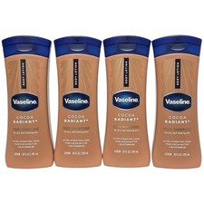 4 Vaseline Cocoa Radiant 10 fl. oz. Body Lotions, 72 HR Moisture, Dry Dull Skin