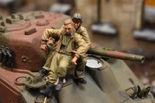 1/35 verlinden ww2 u.s. tank crew set di 2 "il salvataggio" dipinti professionalmente