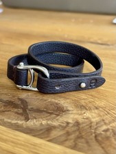 AIGNER Wickelarmband, Lederarmband, dunkelbraun, neu