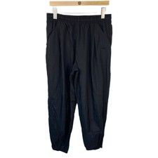 Vintage Nike 90's Black Unlined Nylon Windbreaker Pants - Men's Size XL