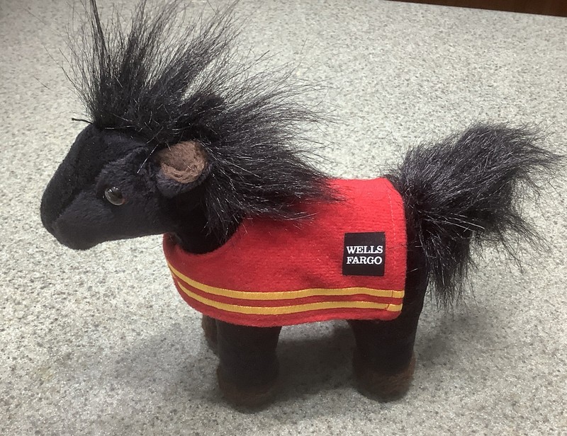 Wells Fargo 2016 MIKE 7” Mini Black Horse Legendary Pony Plush Stuffed Animal