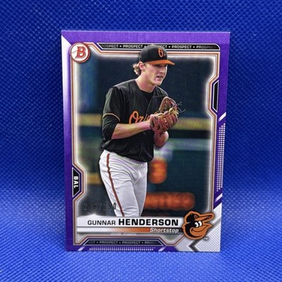 2021 Bowman - Chrome Prospects Gunnar Henderson #BCP-49 Purple Refractor /250
