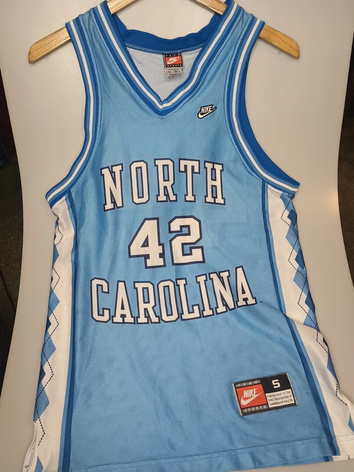 Vtg 90s Nike Jerry Stackhouse #42 UNC Tarheels Jersey Made In USA Size S - Image 2 of 4