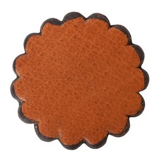C-TY06 Set Of 06 Hilason Plain Scalloped Leather Rosette Concho Saddle Tack 1-1/