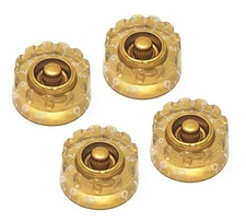 Gold Notched Speed Knobs Compatible with USA Les Paul SG Electric Guitar (Set 