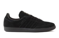 Adidas Men's Samba OG Core Black Metallic Gold Suede Shoes JR0887 NEW