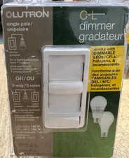 Lutron 3-Way CFL LED Dimmer White CTCL-153PDH-WH