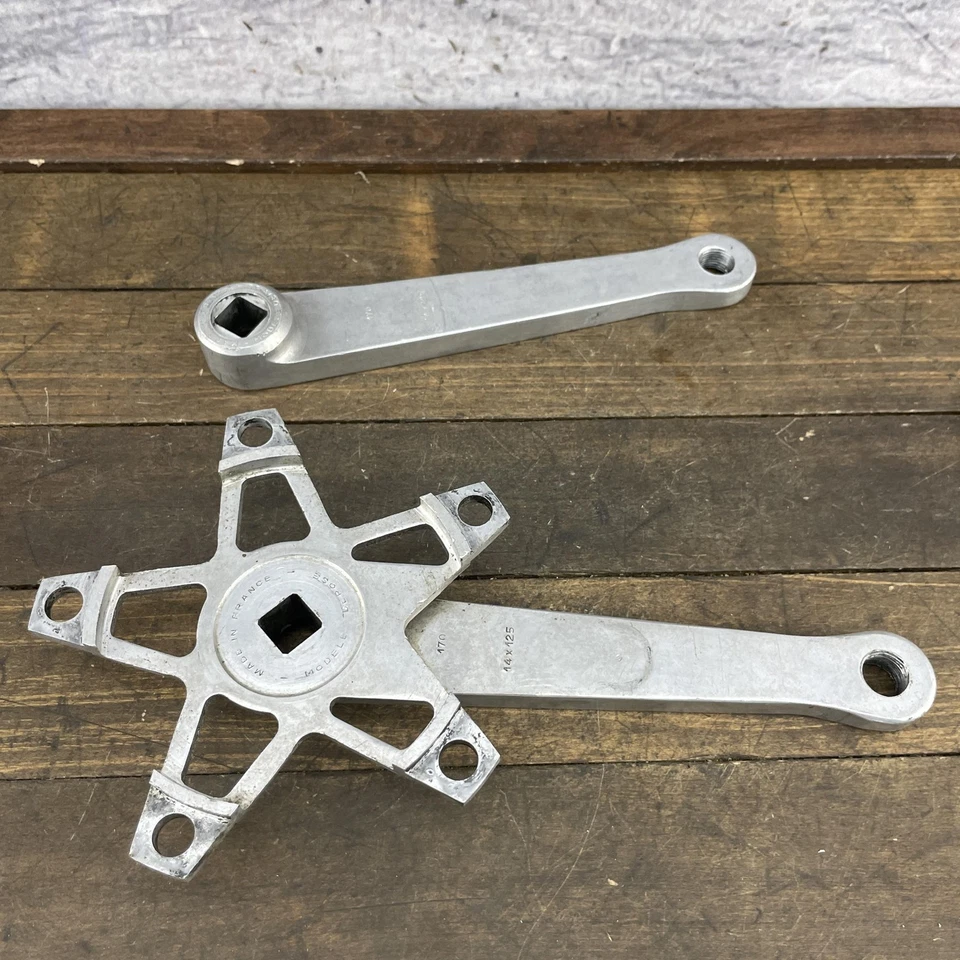 Manivela vintage Stronglight 93 170 mm 14x125 rosca francesa cuadrada 122 BMX carretera Foto 4 de 4