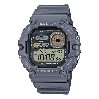 Casio Men's Digital Watch with Gray Resin Band - WS-1700H-8AVCF