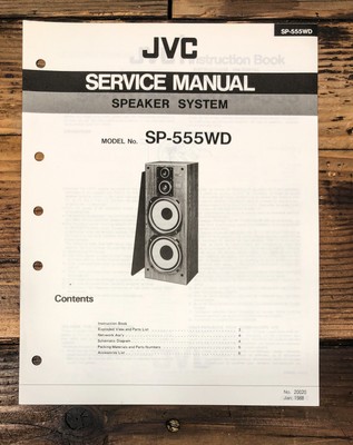 JVC SP-555 WD Speaker Service Manual *Original* | eBay