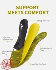 WalkHero Arch Support Insoles Plantar Fasciitis Relief Men Women