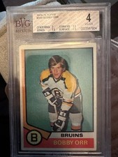 1974-75 Topps NHL Hockey #100 Bobby Orr HOF BVG 4 VG-EX Boston Bruins Card