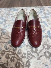Scott David Bit Loafers Size 4.5 Burgundy Leather