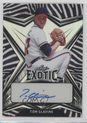 2022 Leaf Exotic Zebra 4/9 Tom Glavine #EA-TG1 Auto HOF 0u66