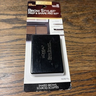 NEW L'OREAL Brow Stylist Prep & Shape PRO KIT - # 387 MEDIUM TO DARK. BIN Sealed