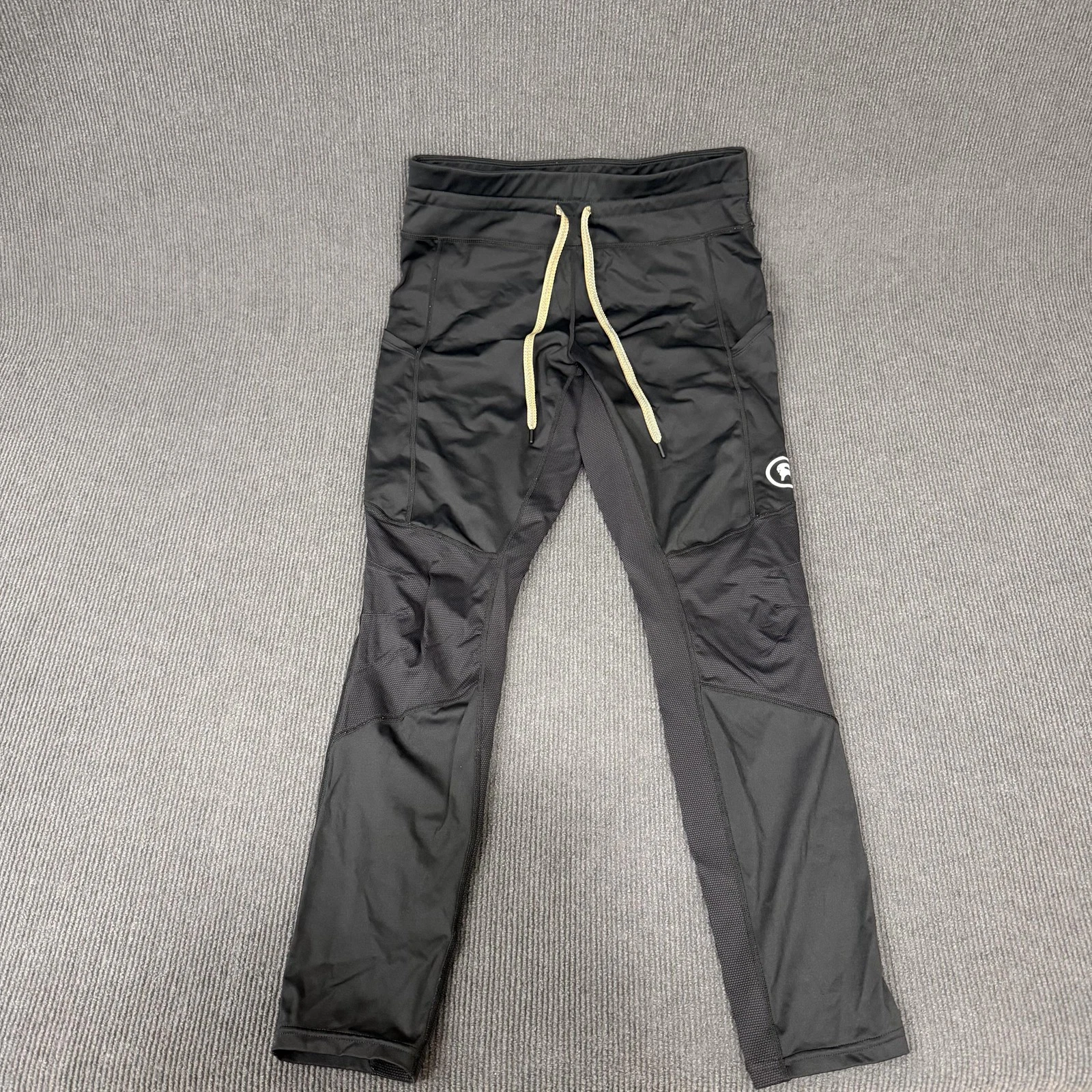 Backcountry Pants Mens Medium Black Softshell Jogger Cordura Hiking Zip Pocket