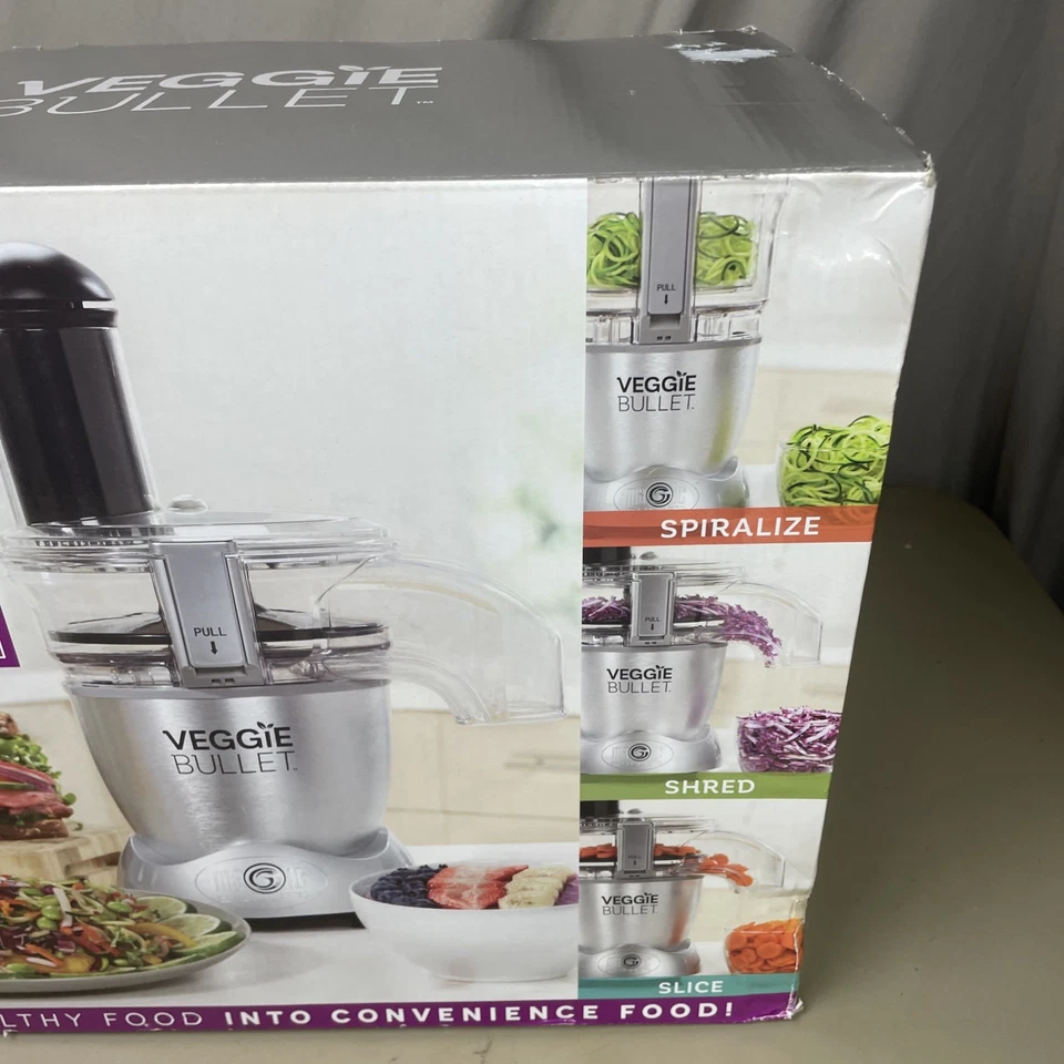 Veggie Bullet 3 Functions Slice Shred Spiralize Food Processor w/ Box NEW - Image 3 of 4