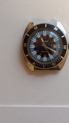 Anker Herren Armbanduhr analog Datum Countdown-Lünette schwarz/blau rund