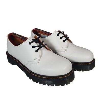 Dr. Martens Schuhe BEX Lackleder Oxford weiß Schnürschuhe 1461 (Größe UK 6)