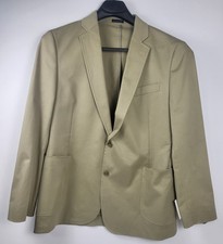Men's Stafford 48 Long Classic Fit Cotton Suit Jacket Separate Khaki Blazer New