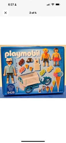 Playmobil 9426 Family Fun Ice Cream Cart - Vintage 1995