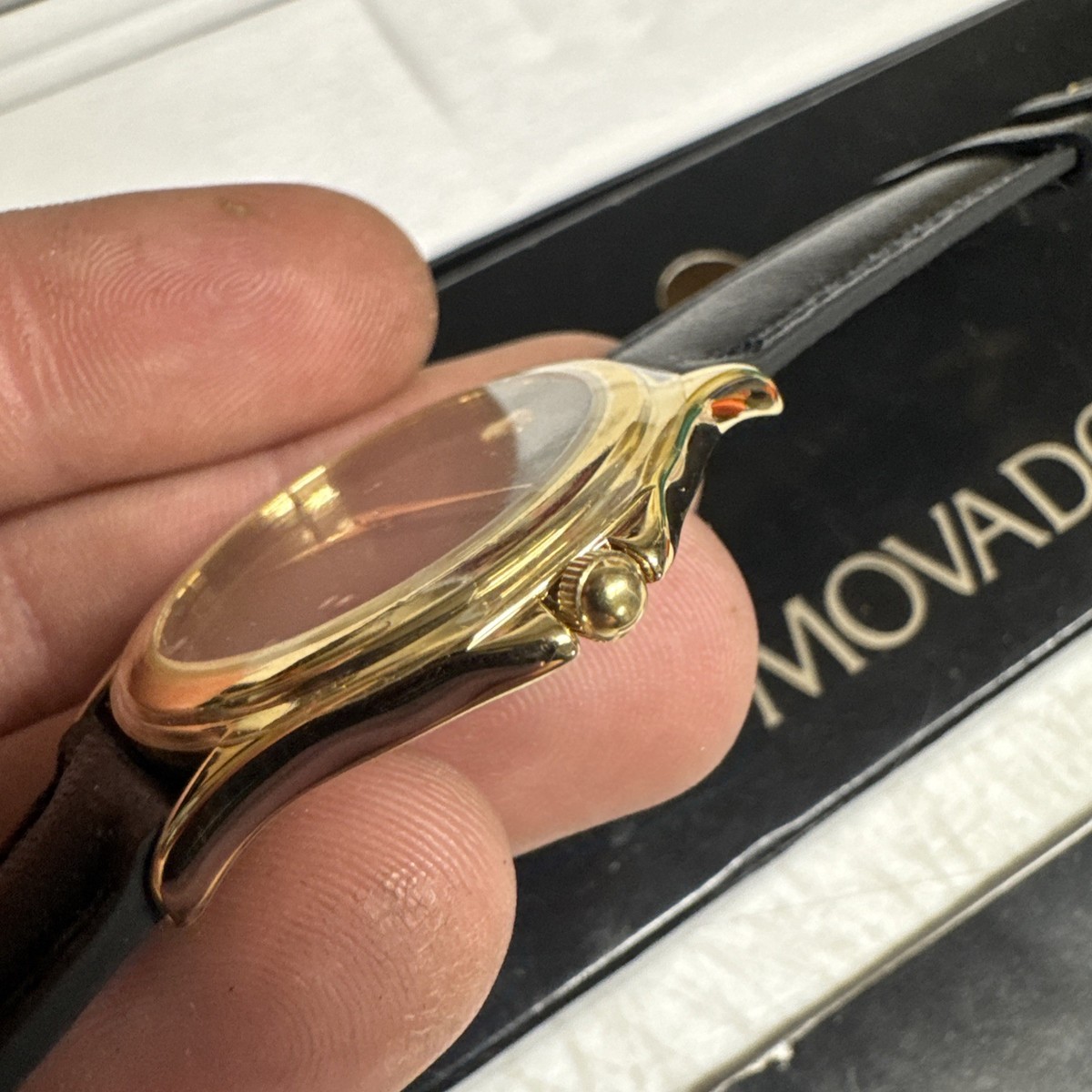 Movado Museum Watch Women 25mm Black Dial Gold Round 87.E4.0863 Vintage Mens Womens Unisex Gold Authentic Movado Museum 87  main image 4
