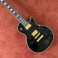 Vintage LP Custom Black Beauty Electric Guitar Gold hardware Solid Mahogany Body
