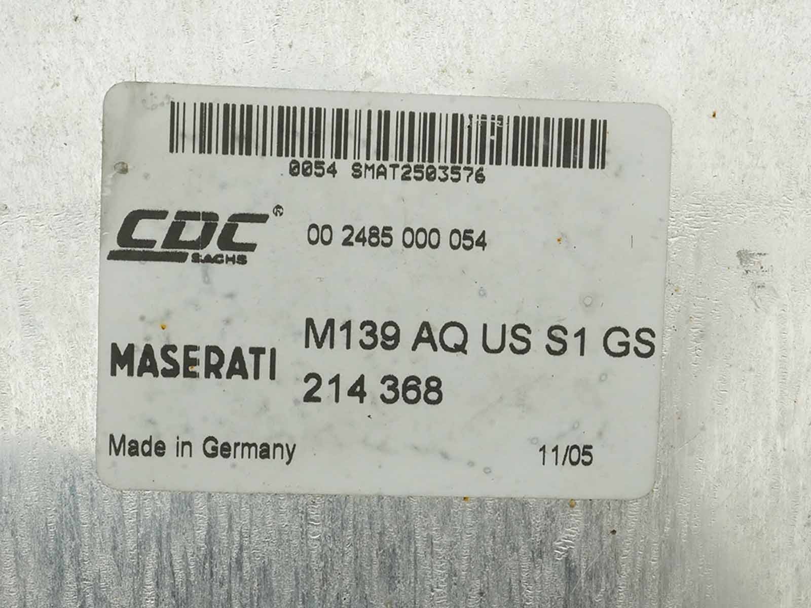 2005 MASERATI QUATTROPORTE M139 CDC SUSPENSION CONTROL MODULE UNIT 002485000054