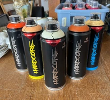 Lot of 5 MTN Montana Colors Hardcore Spray Paint _ Yellows and Oranges