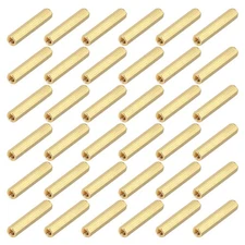 M2x15mm Brass Hex Coupling Nuts(Gold Tone, Pack of 38)