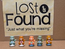Vintage TCFC Care Bear Lot Of 5 Mini Figures Cake Toppers SEE PICS