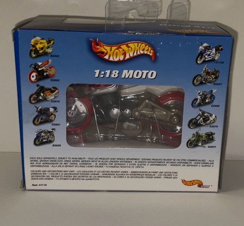 Hot Wheels 2003 Moto Vintage Collezione Metallo X-Drone Moto 47118 1:18 Confezione Originale - Foto 2 di 3
