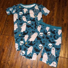 Little Sleepies bamboo Halloween 2 piece short set size 7/8