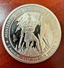 2012 1 OZ FINE SILVER 0.999 CAPTAIN MORONI "1 AMNOR" TITLE OF LIBERTY 107.02 per troy oz