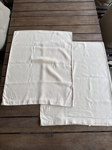 PAIR SDH Legna Lyocell STD Pillowcases Champagne Color Button Closure ITALY!
