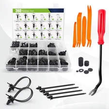 360pcs Bumper Retainer Clips Car Plastic Rivets Fasteners Push Retainer Kit