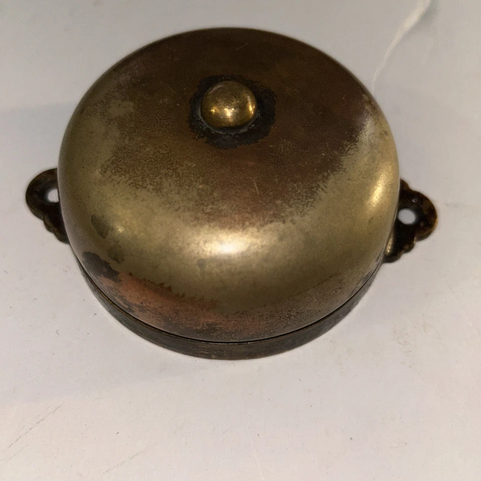 Antique Victorian Twist Doorbell Turn 1899 Bell Ringer Through the Wall or Door - Image 4 of 4