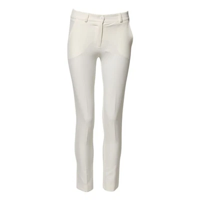 Pantalon chino RELISH blanc polyester taille moyenne coupe slim IT38/US4/XS 3... - Photo 1/4