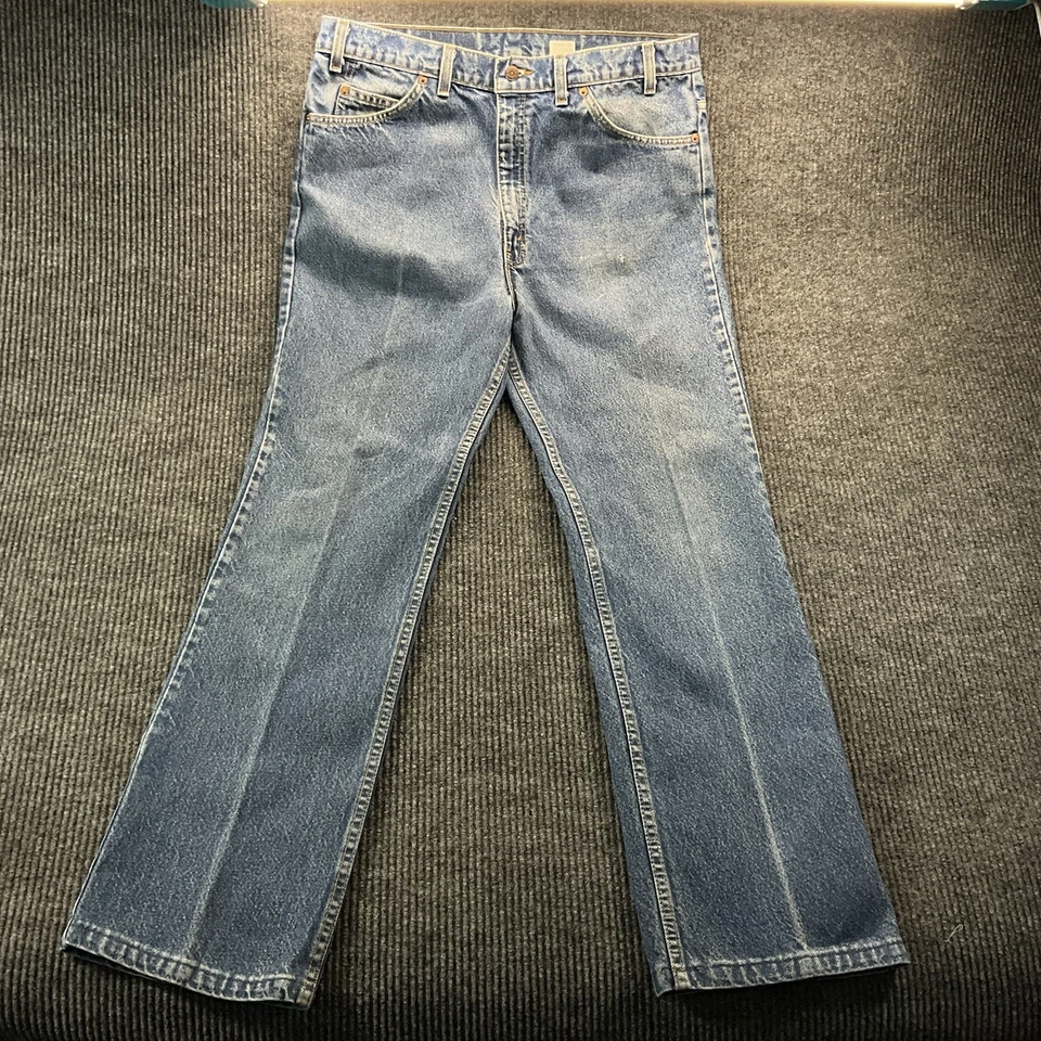 Vintage Levi’s 517 Men’s 36 Orange Tab 90s Bootcut Medium Stonewash Made In USA - Image 2 of 4