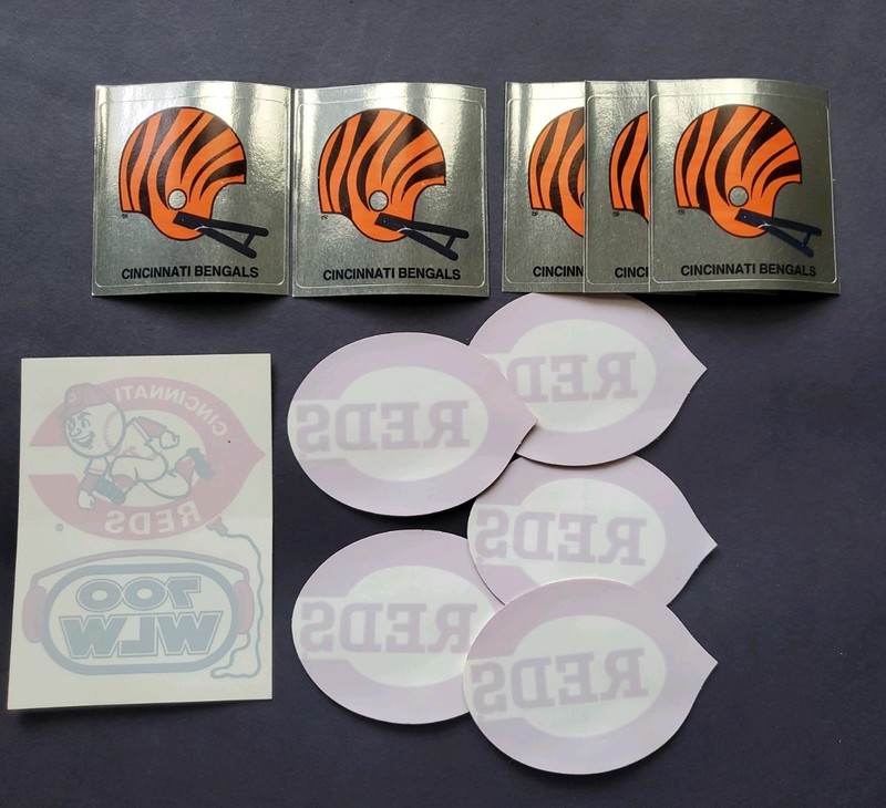 Cincinnati Reds Cincinnati Bengals Sticker Decal Lot 11 Pieces