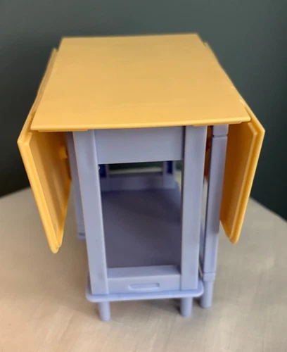 Vintage 2000 Barbie Mattel All Around Home Dining Room Playset Drop Leaf Table